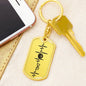 Gift for Dad Basketball Personalized Dog Tag Keychain