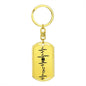 Football Dad Personalized Engraved Dog Tag Keychain