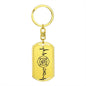 Firefighter Dad Personalized Engraved Dog Tag Keychain