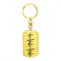 Music Notes Personalized Engraved Dog Tag Keychain
