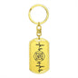 Firefighter Personalized Engraved Dog Tag Keychain