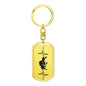 Bowling Personalized Engraved Dog Tag Keychain