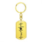 Volleyball Dad Personalized Engraved Dog Tag Keychain