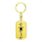 Police Dad Personalized Engraved Dog Tag Keychain