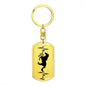 Horse Heartbeat Personalized Engraved Dog Tag Keychain