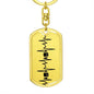 Football Heartbeat Personalized Engraved Dog Tag Keychain