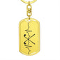 Golf Clubs Heartbeat Personalized Engraved Dog Tag Keychain