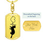 Ferret-Love Personalized Engraved Dog Tag Keychain