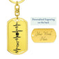 Football Dad Personalized Engraved Dog Tag Keychain