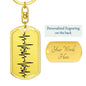 Music Notes Personalized Engraved Dog Tag Keychain