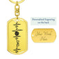 Volleyball Dad Personalized Engraved Dog Tag Keychain