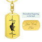 Bowling Personalized Engraved Dog Tag Keychain