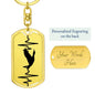 Duck Personalized Engraved Dog Tag Keychain