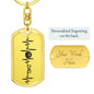 Gift for Dad Basketball Personalized Dog Tag Keychain