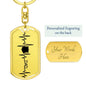 Police Dad Personalized Engraved Dog Tag Keychain
