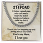 Stepdad Gift - You're My Hero Cuban Link Necklace