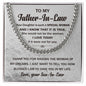 To My Father In Law Thank You For Raising the Woman Of My Dreams