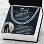 To My Dad - You Stood By My Side - Cuban Necklace