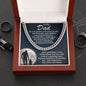 To My Dad - You Stood By My Side - Cuban Necklace