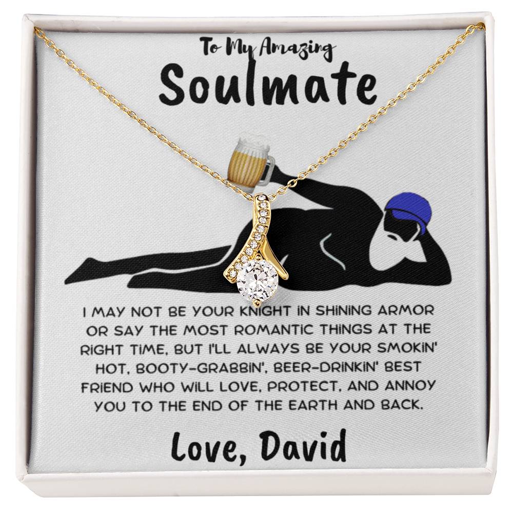 Gift for Soulmate - Not Your Knight in Shining Armor - Pendant Necklace