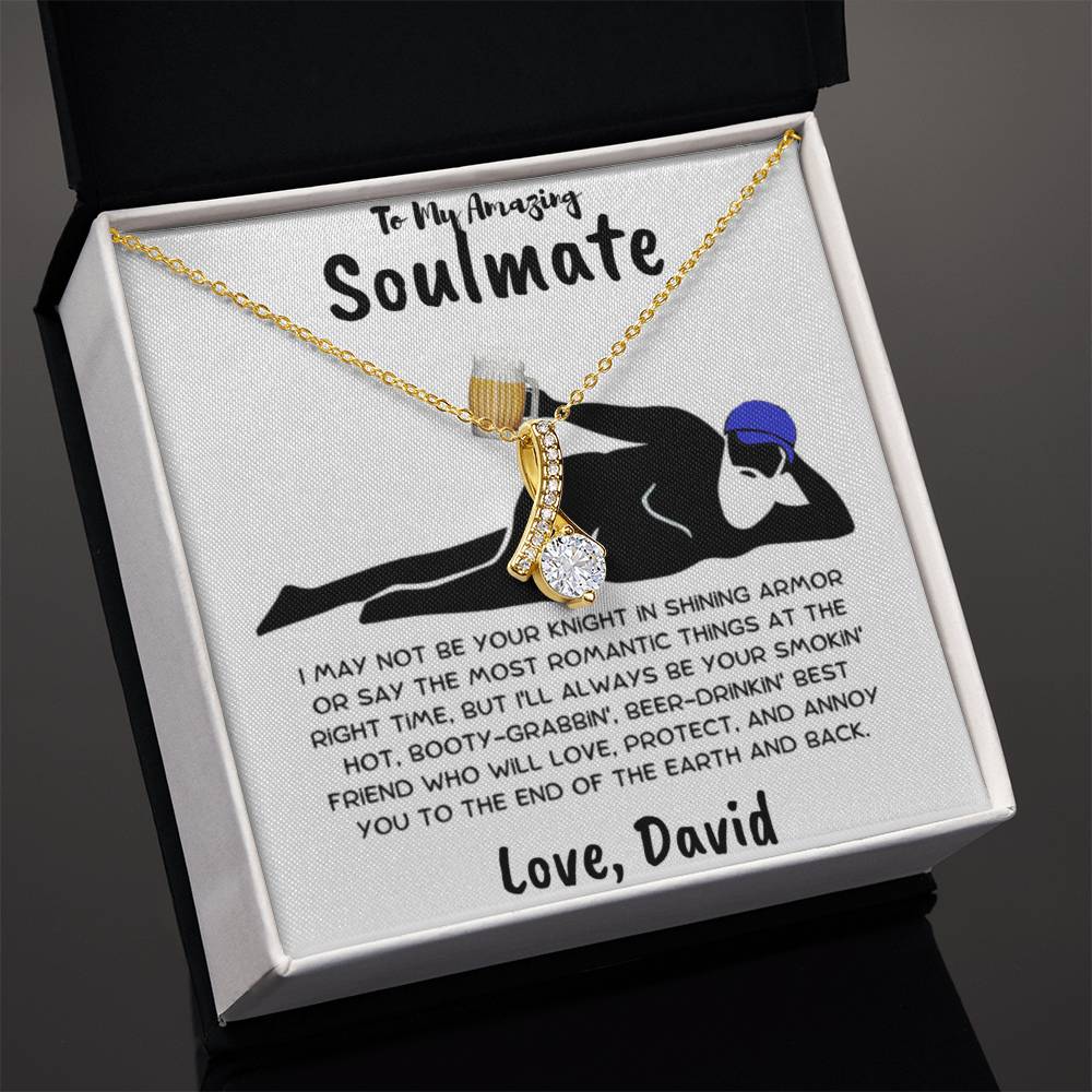 Gift for Soulmate - Not Your Knight in Shining Armor - Pendant Necklace