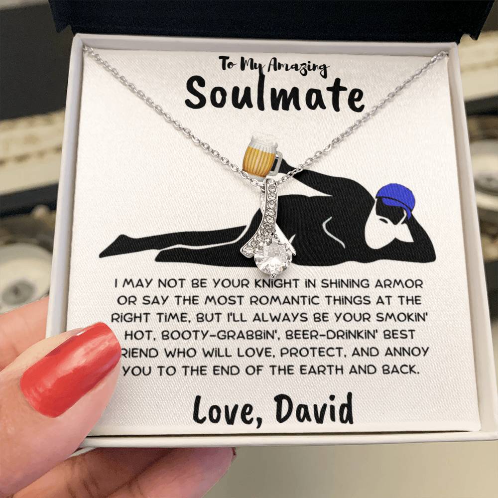 Gift for Soulmate - Not Your Knight in Shining Armor - Pendant Necklace