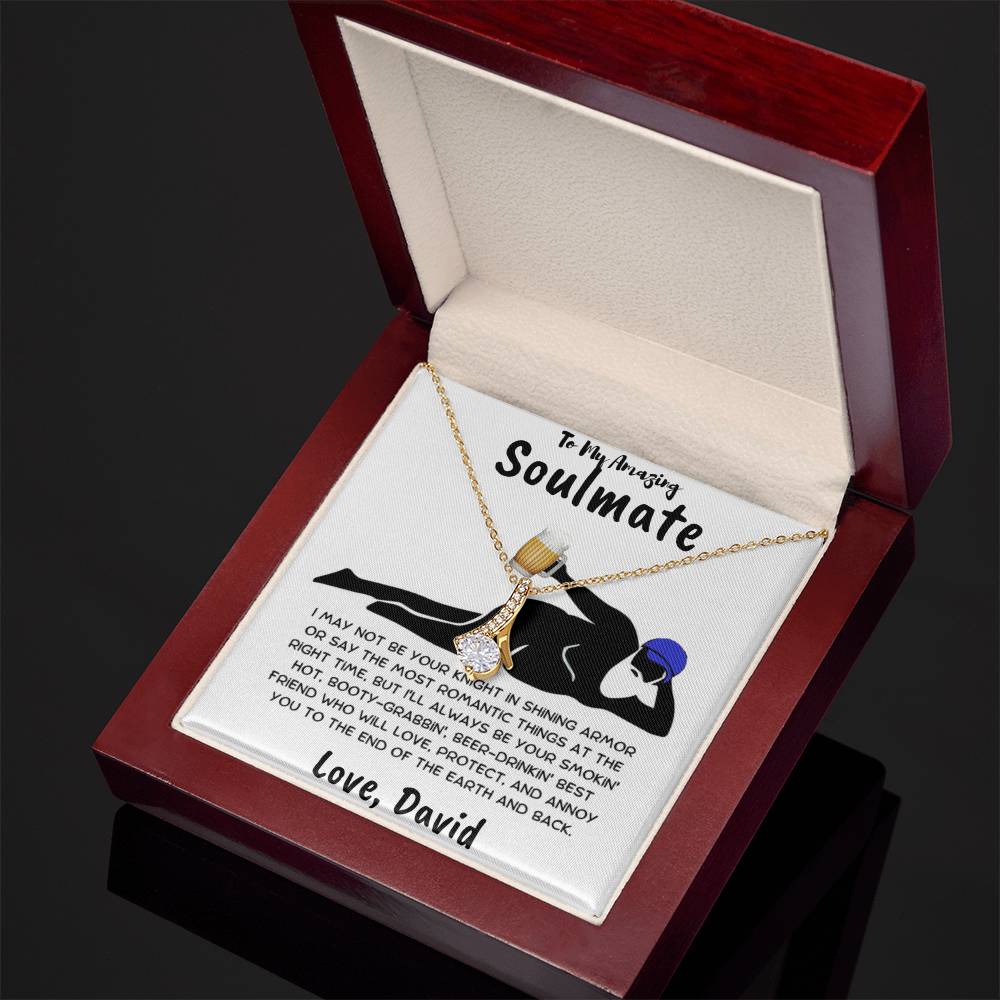 Gift for Soulmate - Not Your Knight in Shining Armor - Pendant Necklace