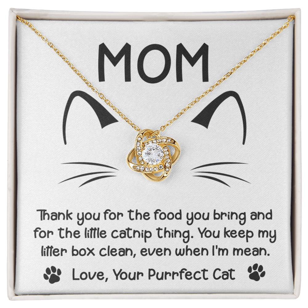 Gift for Cat Mom-When I'm Mean Dazzling Love Knot Necklace