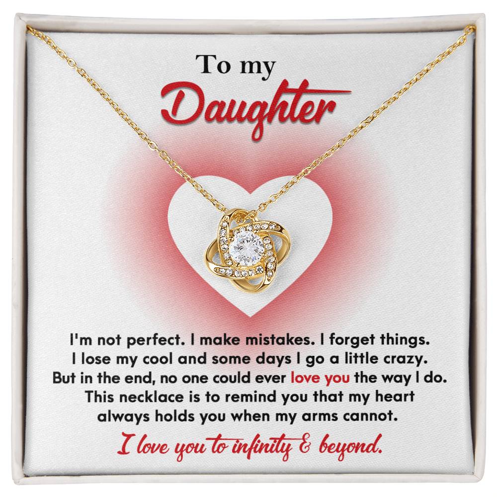 Daughter-Infinity And Beyond Dazzling Love Knot Necklace