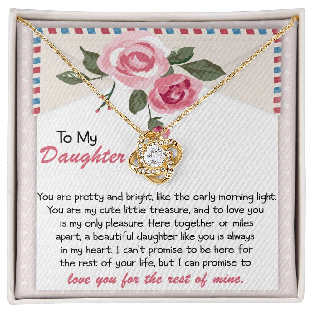 Daughter Gift I Love You to Infinity and Beyond Dazzling Love Knot Necklace