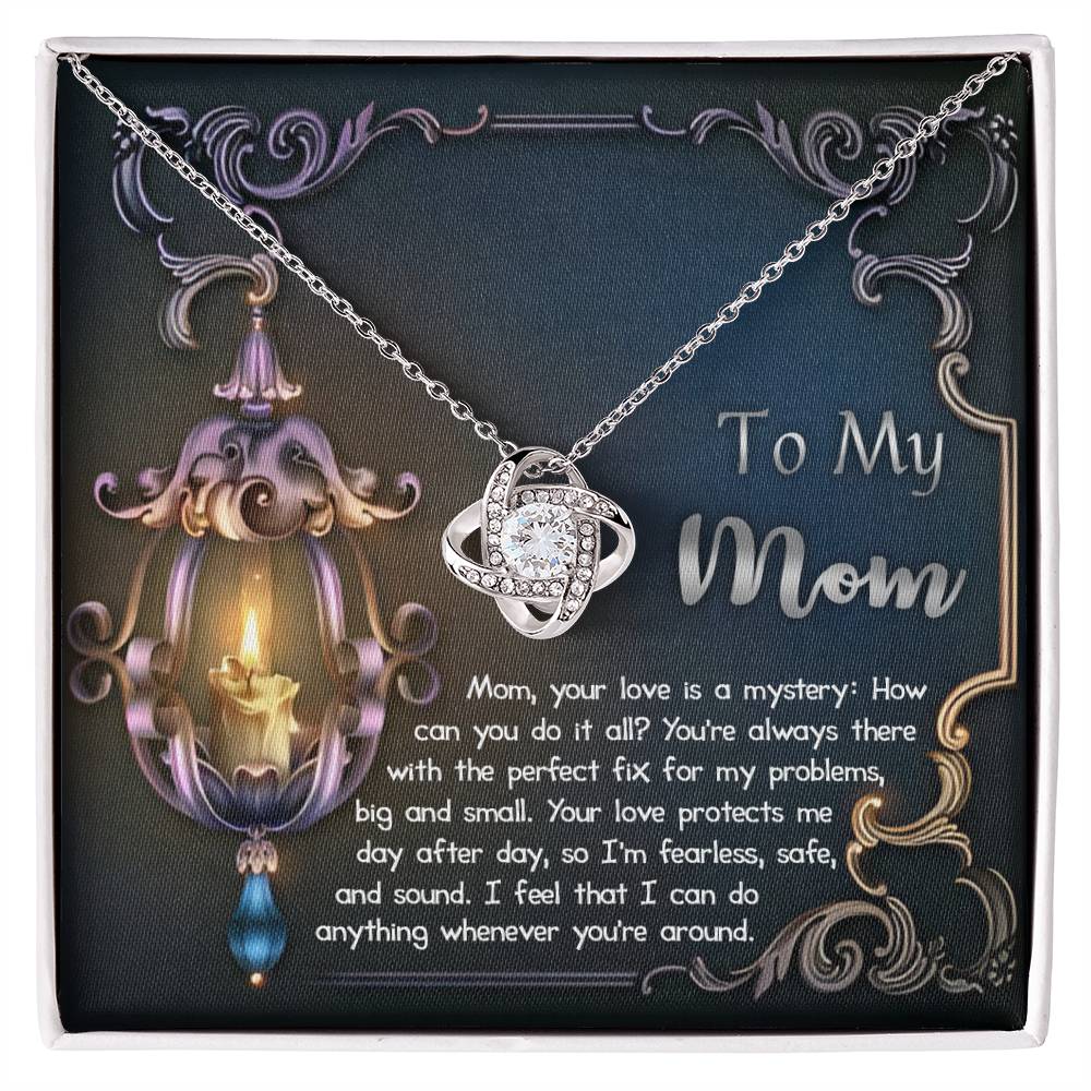 Mom-Your Love Is Like a Mystery Dazzling Love Knot Necklace