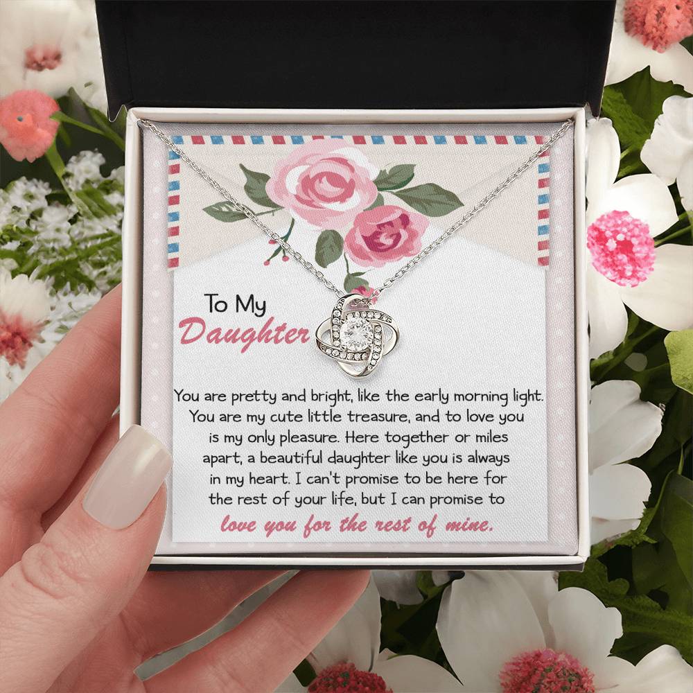 Daughter Gift I Love You to Infinity and Beyond Dazzling Love Knot Necklace
