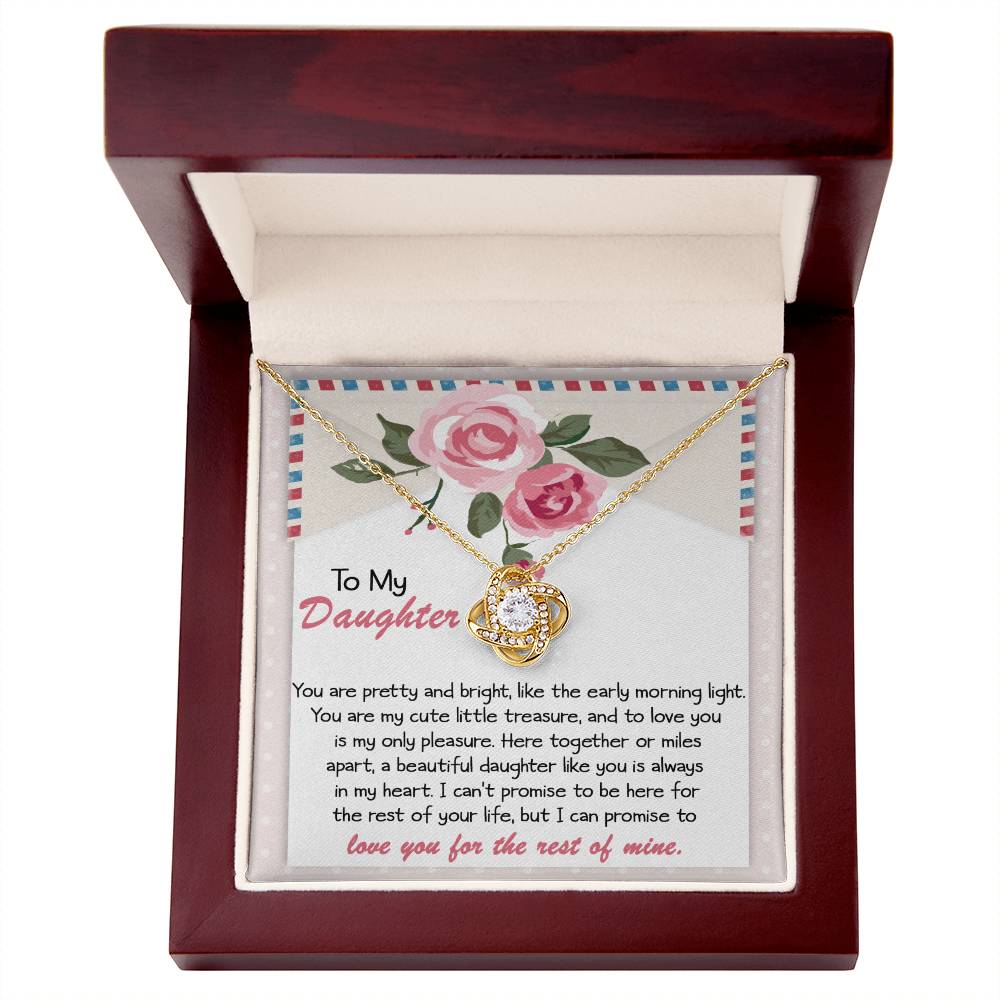 Daughter Gift I Love You to Infinity and Beyond Dazzling Love Knot Necklace