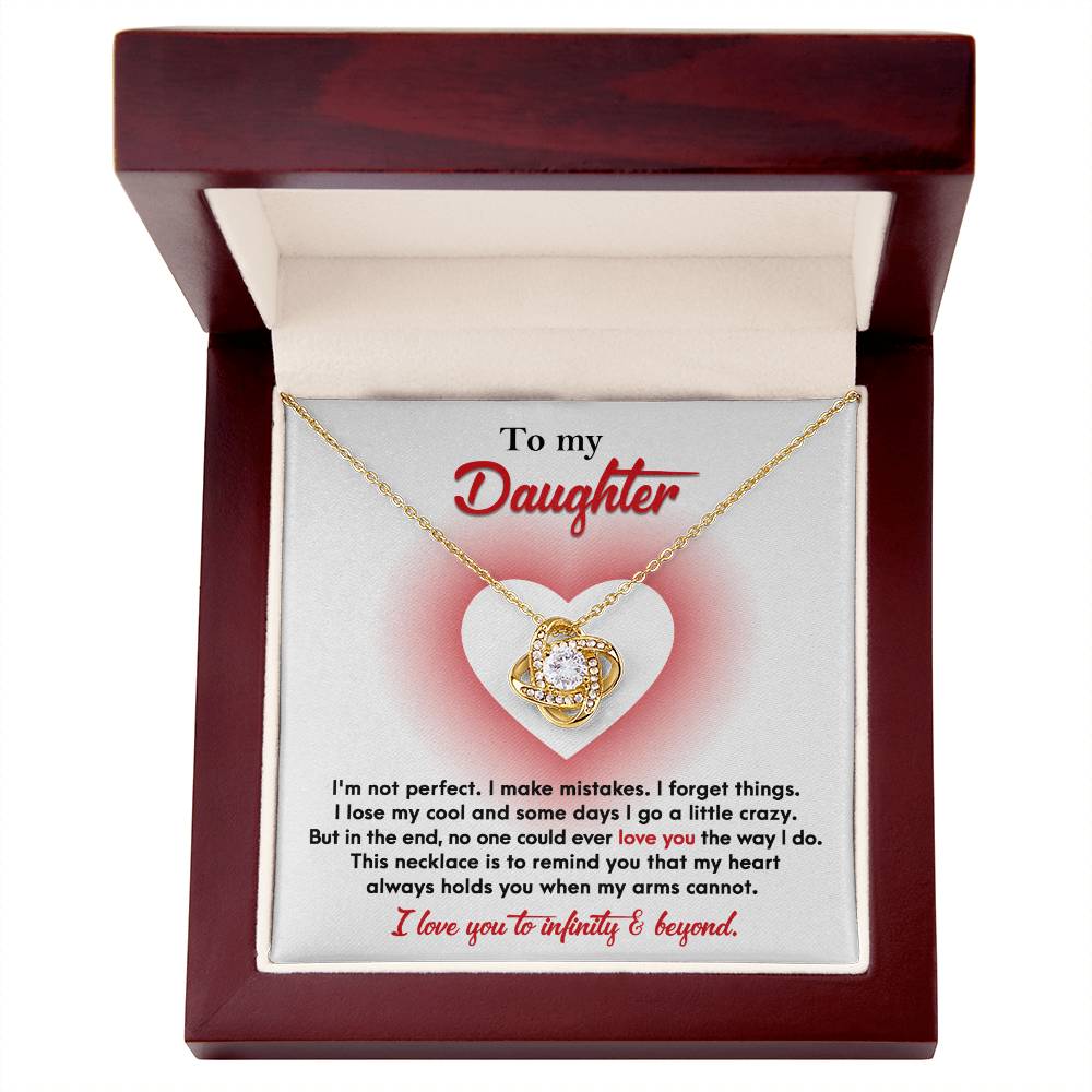 Daughter-Infinity And Beyond Dazzling Love Knot Necklace