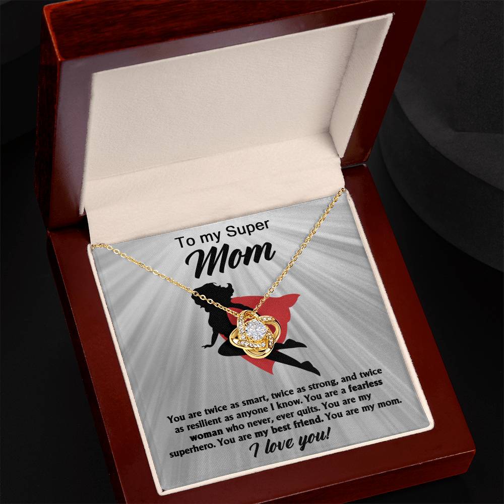 Mom-You are A Fearless Woman Dazzling Love Knot Necklace