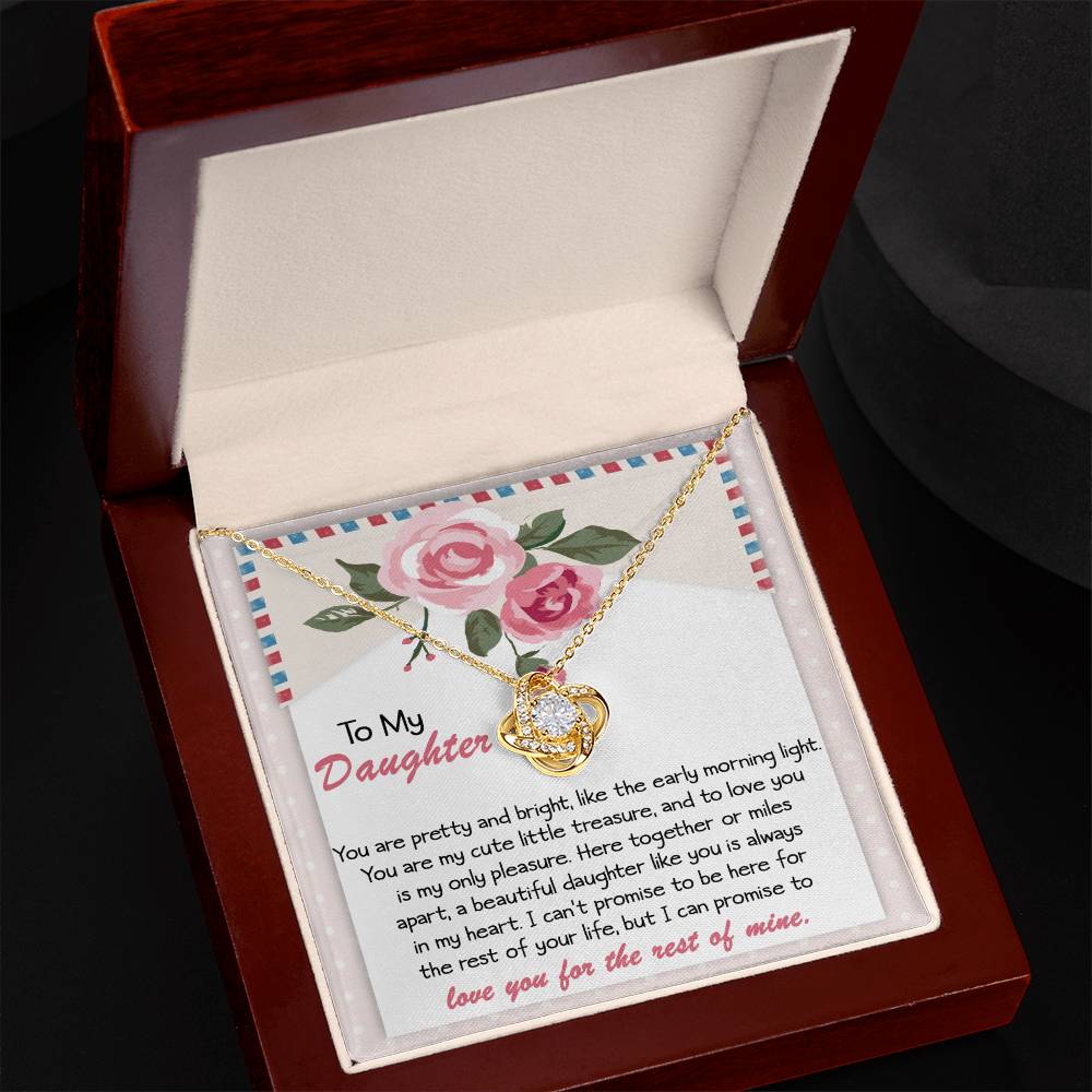 Daughter Gift I Love You to Infinity and Beyond Dazzling Love Knot Necklace