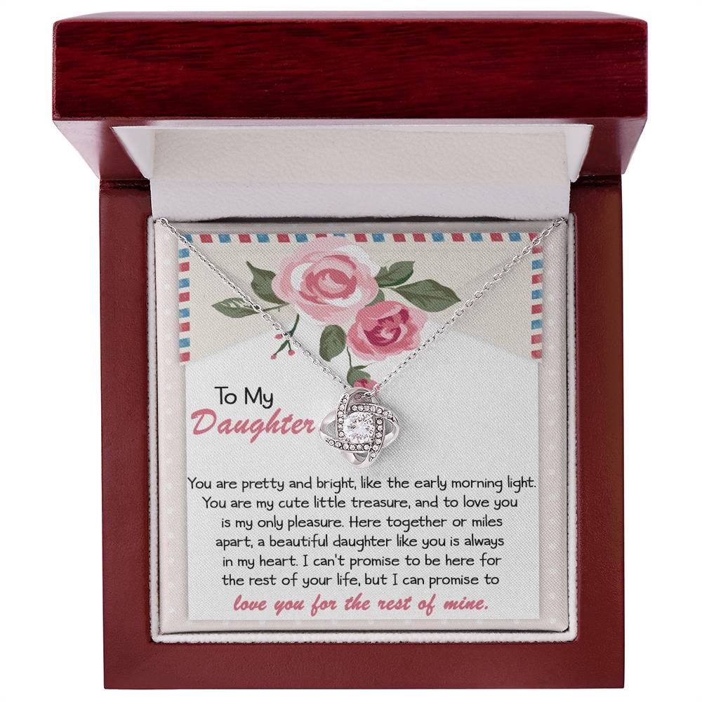 Daughter Gift I Love You to Infinity and Beyond Dazzling Love Knot Necklace