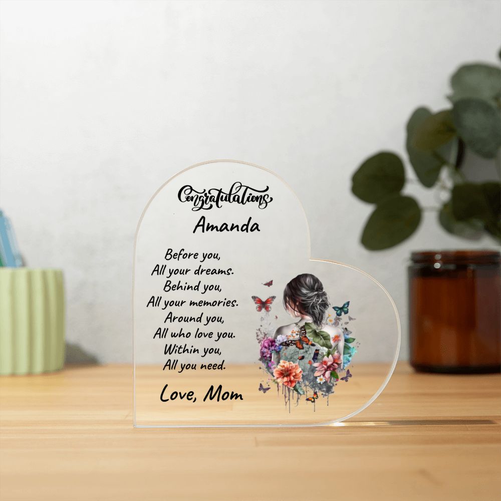Daughter Graduation Congratulations Personalized Acrylic Plaque
