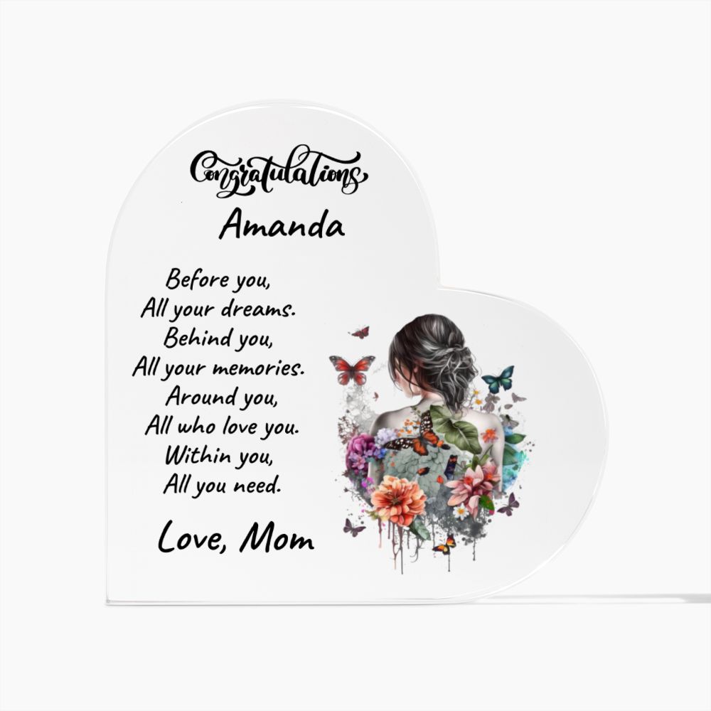 Daughter Graduation Congratulations Personalized Acrylic Plaque