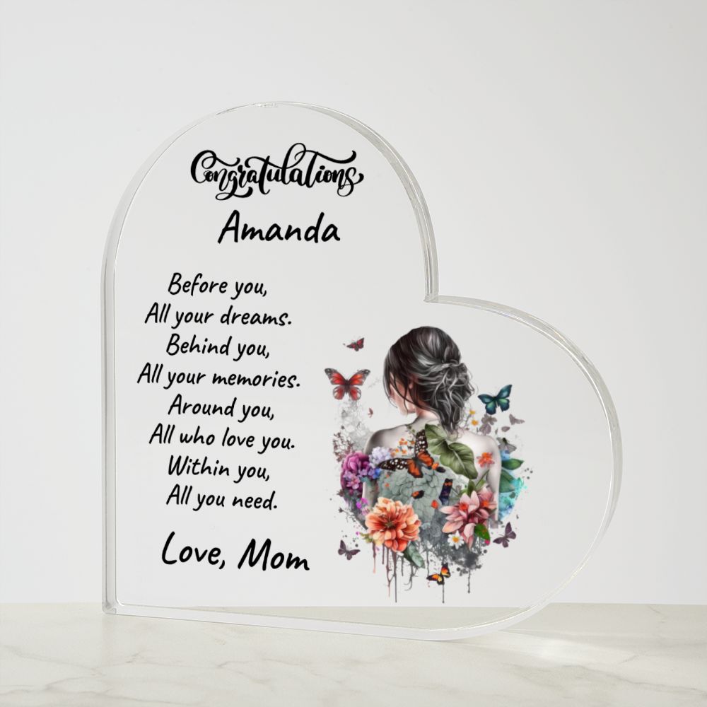Daughter Graduation Congratulations Personalized Acrylic Plaque