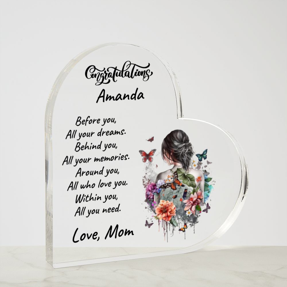 Daughter Graduation Congratulations Personalized Acrylic Plaque