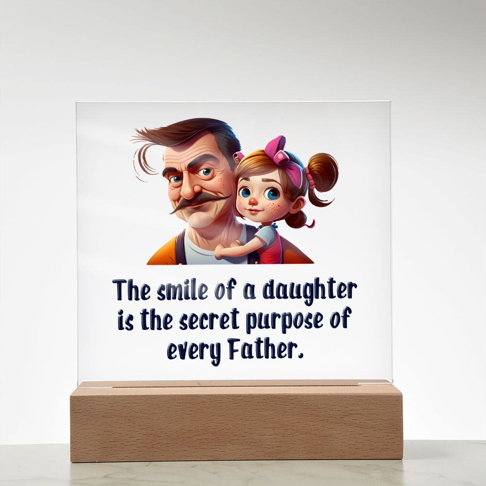 Gift for Dad The Smile of a Daughter is the Secret Purpose of Every Father Acrylic Plaque
