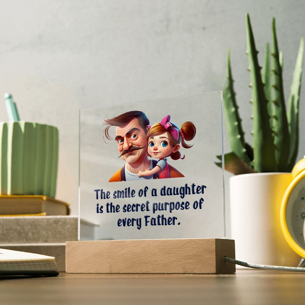 Gift for Dad The Smile of a Daughter is the Secret Purpose of Every Father Acrylic Plaque