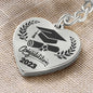 Graduation Class of 2023 Congratulations Heart Shaped Engraved Keychain