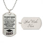 To My Son Congratulations 2023 Graduate Dog Tag Necklace