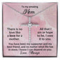 To My Amazing Mom CZ Cross Pendant Necklace