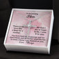 To My Amazing Mom CZ Cross Pendant Necklace