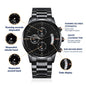 To My Father in Law from Son in Law Engraved Wrist Watch