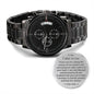 To My Father in Law from Son in Law Engraved Wrist Watch