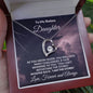 To My Badass Daughter - Storm - Forever Love Heart Pendant Necklace